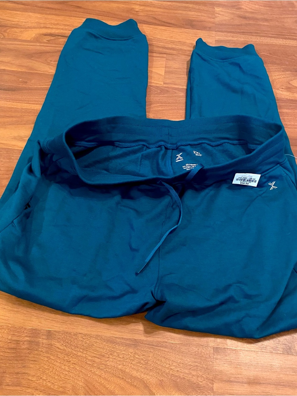 Xersion 2 XL Teal Jogger Pants - Comfort Stretch